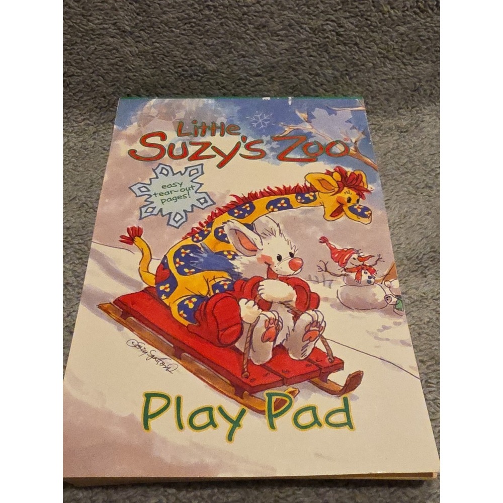 VTG 2006 Little Suzy's Zoo Christmas Holiday Winter Color Play Pad NEW OLD STOCK